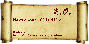 Martonosi Olivér névjegykártya