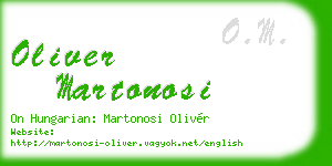 oliver martonosi business card