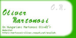 oliver martonosi business card